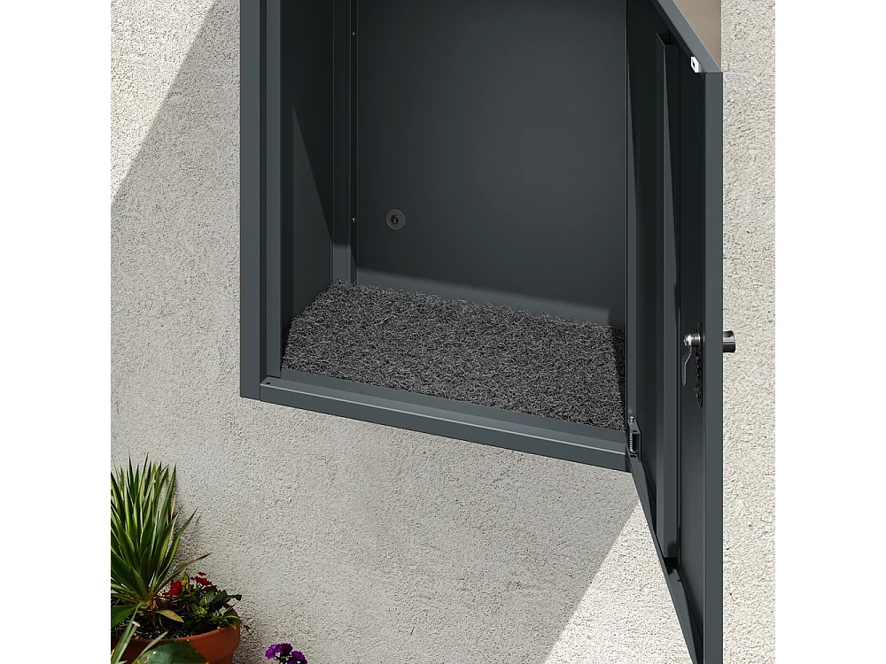 SoBuy Mailbox Door Dark Grey 49.2x28x70cm OGS65-DG