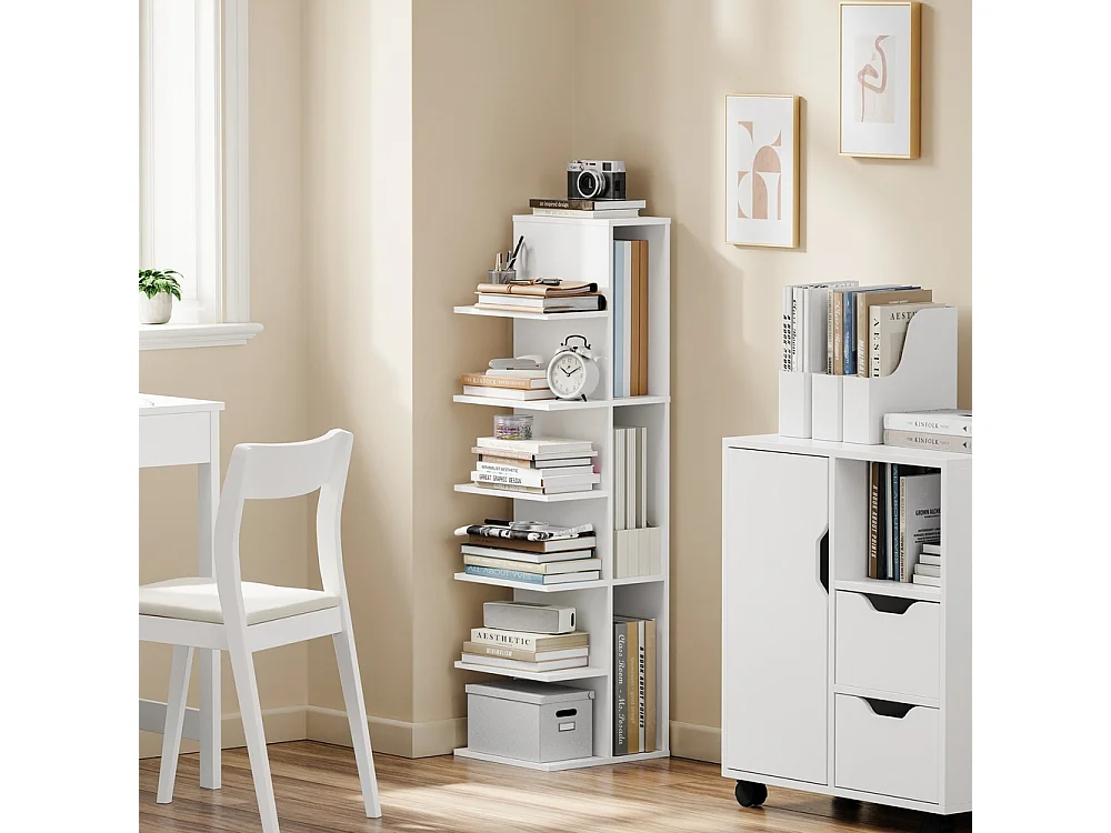 SoBuy Étagère Rangement Blanc 30x32.5x110.5cm STR14-W
