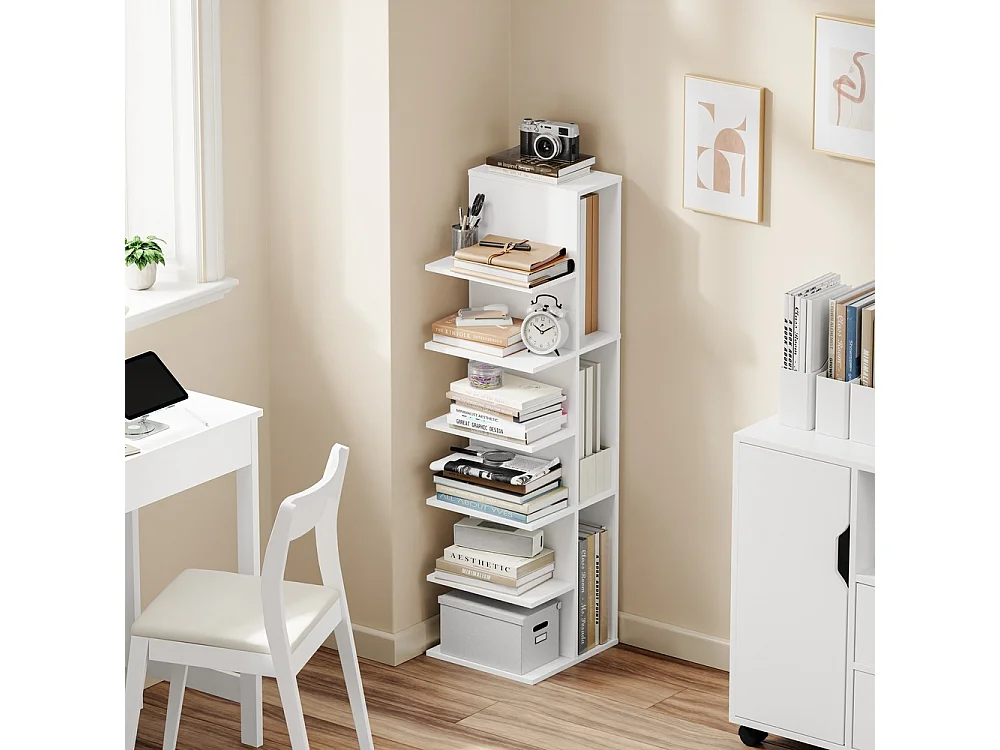 SoBuy Étagère Rangement Blanc 30x32.5x110.5cm STR14-W