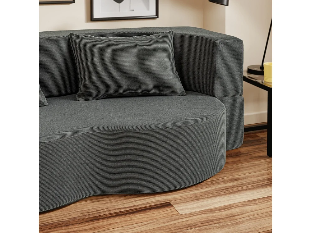 SoBuy Sofa Bed Convertible Dark Grey 177x107x32cm FST101-DG