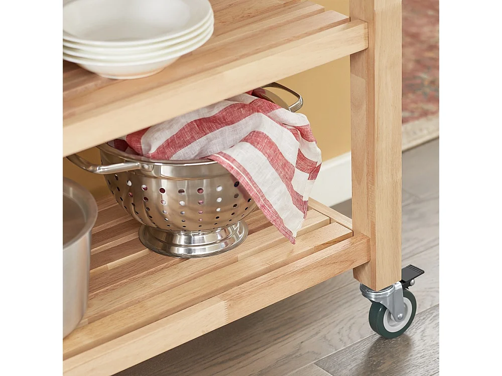 SoBuy Kitchen Cart with Drawer and Wheels Wood 80x40x90cm FKW24-II-N