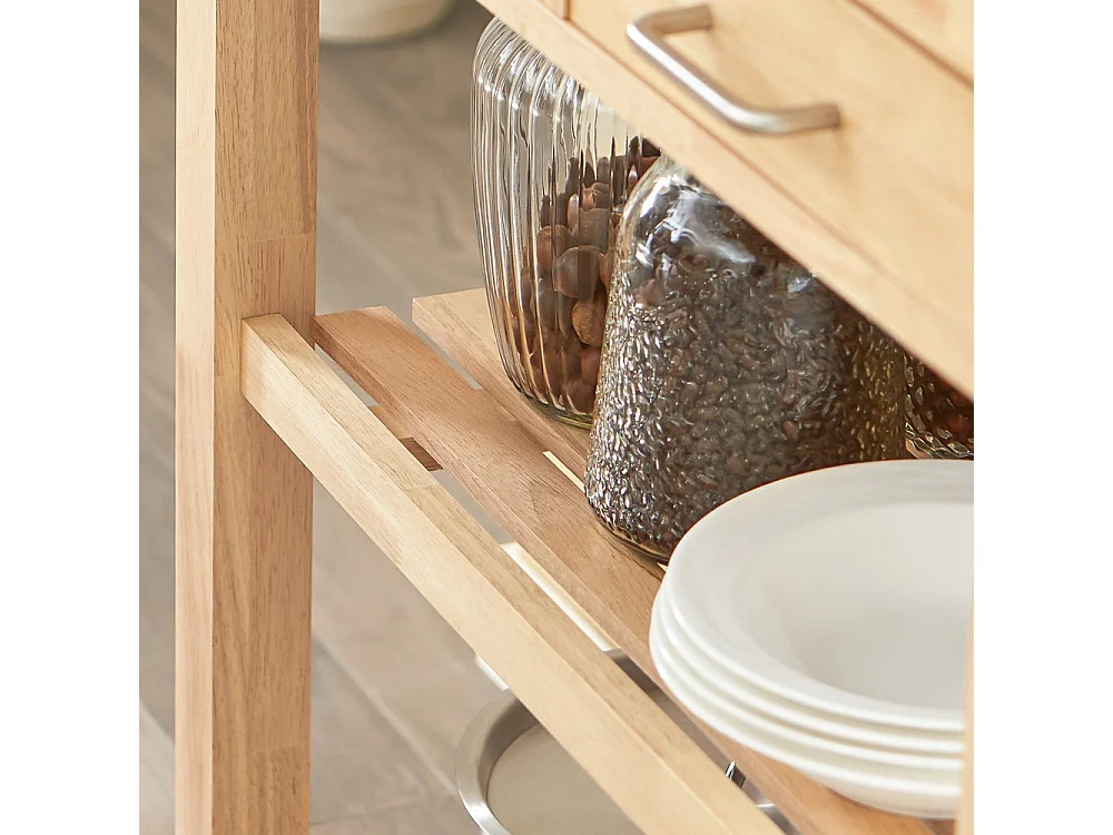 SoBuy Kitchen Cart with Drawer and Wheels Wood 80x40x90cm FKW24-II-N