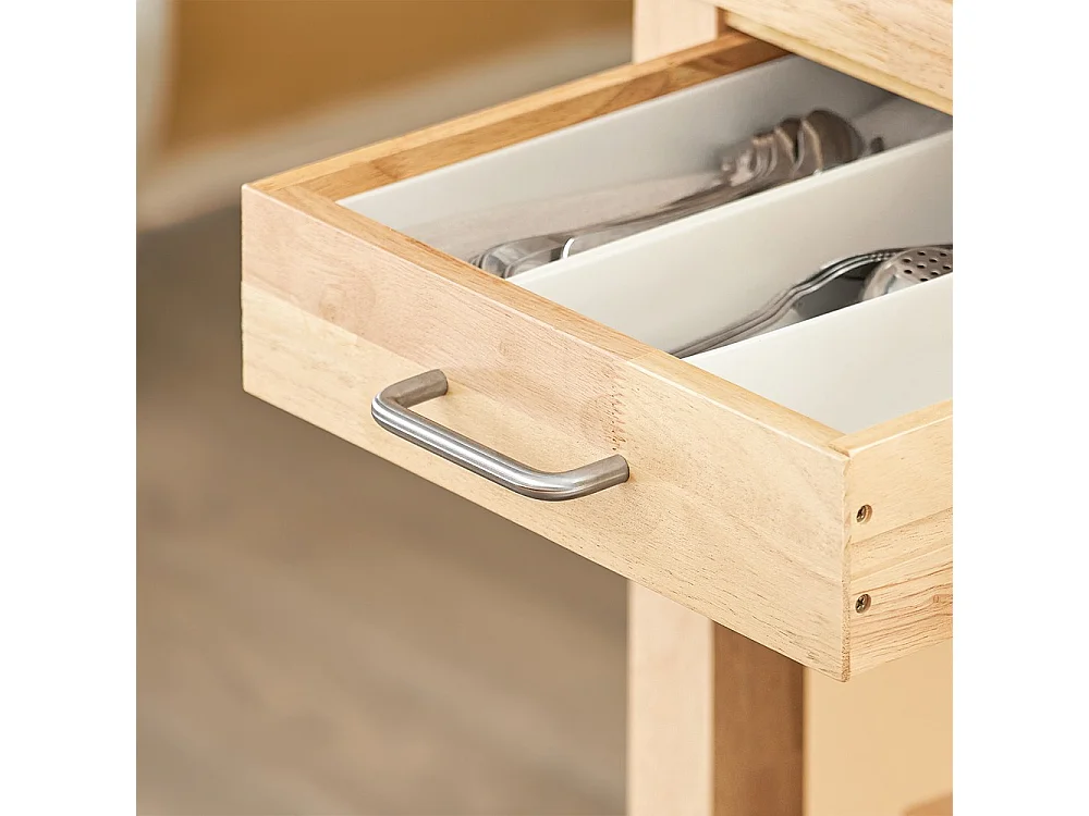 SoBuy Kitchen Cart with Drawer and Wheels Wood 80x40x90cm FKW24-II-N