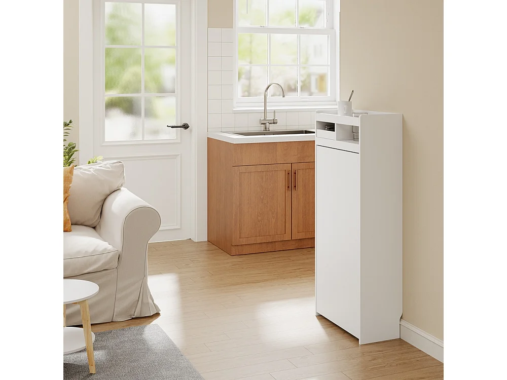 SoBuy Freestanding Kitchen Island Foldable White 65.3x199.5x120cm FWT115-W