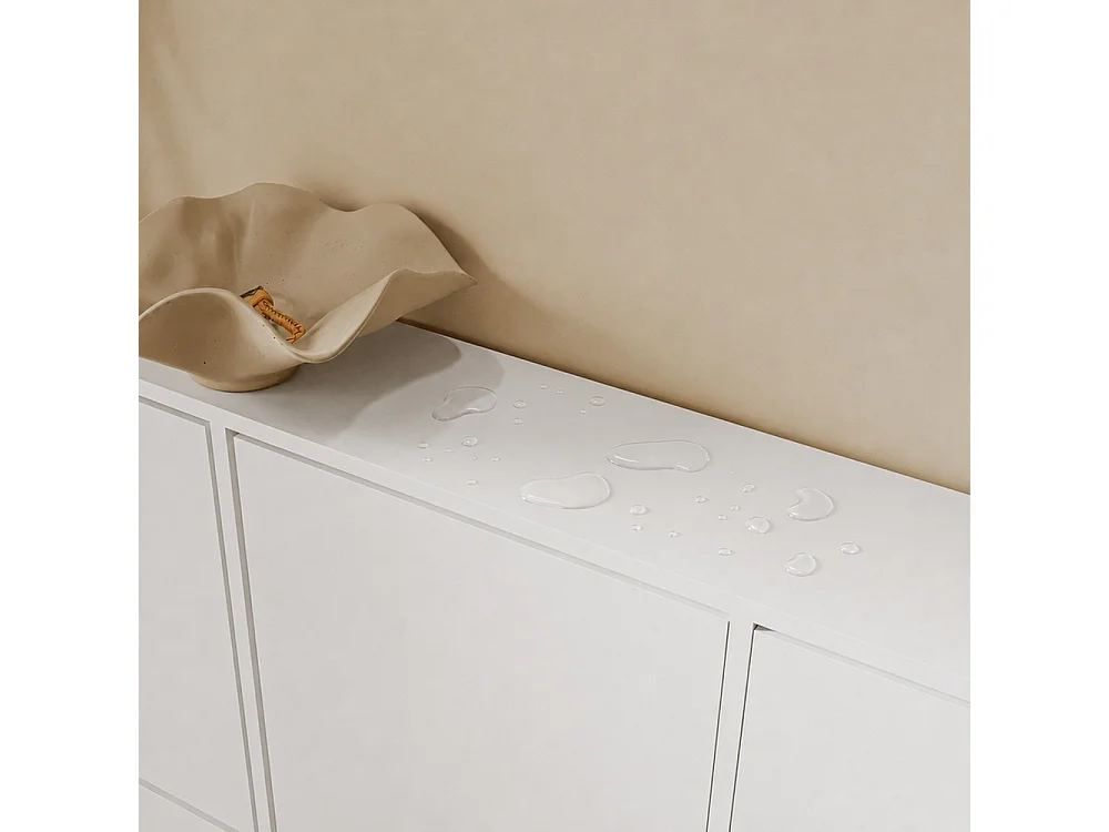 SoBuy Shoe Cabinet with Flip Doors and 2 Doors White 115.5x14.5x117cm FSR231-W