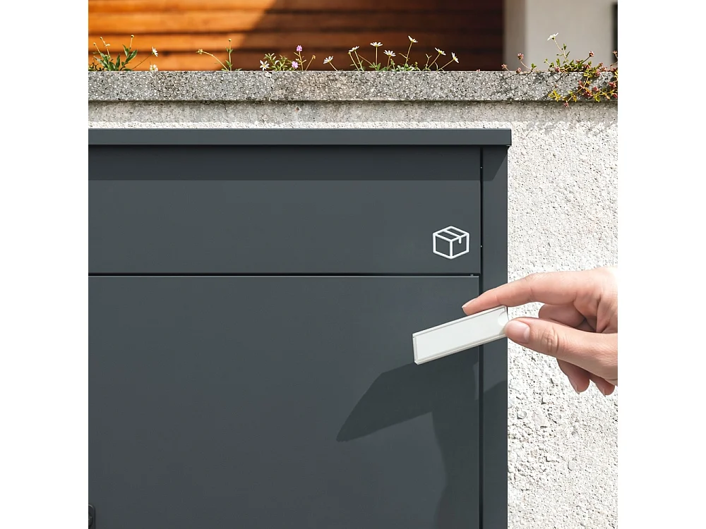 SoBuy Mail and Parcel Box Door Dark Grey 55x35x105cm OGS66-DG