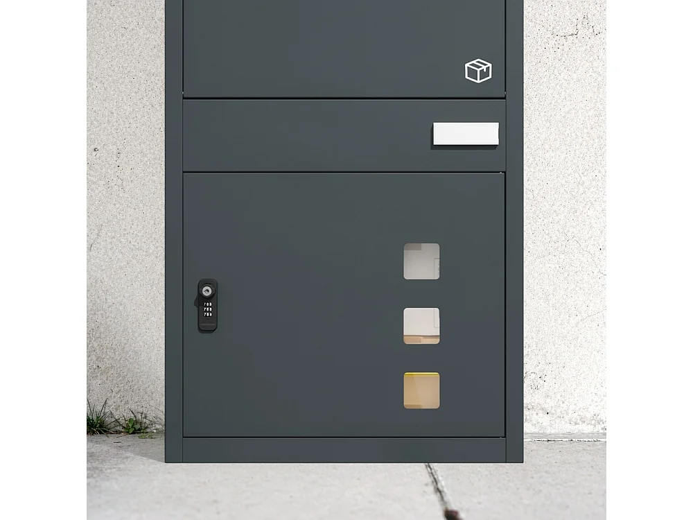 SoBuy Mail and Parcel Box Door Dark Grey 55x35x105cm OGS66-DG
