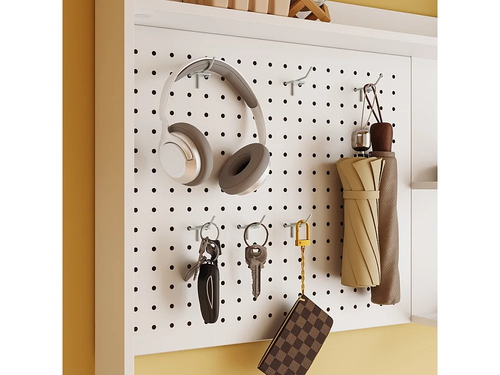 SoBuy Shoe Cabinet with Door Shelf White 83x14x197cm FSR232-W