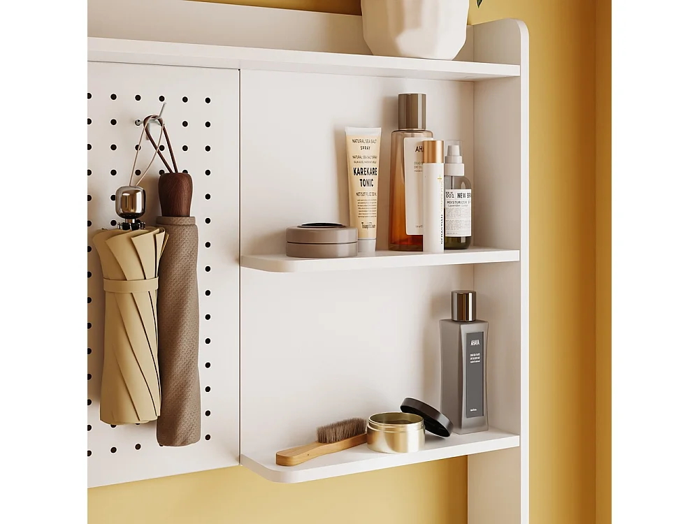 SoBuy Shoe Cabinet with Door Shelf White 83x14x197cm FSR232-W