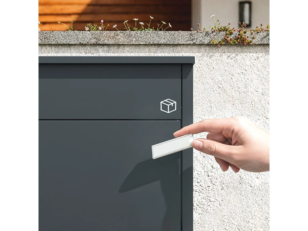 SoBuy Mailbox with Parcel Box Door Dark Gray 55x41.3x112cm OGS67-DG