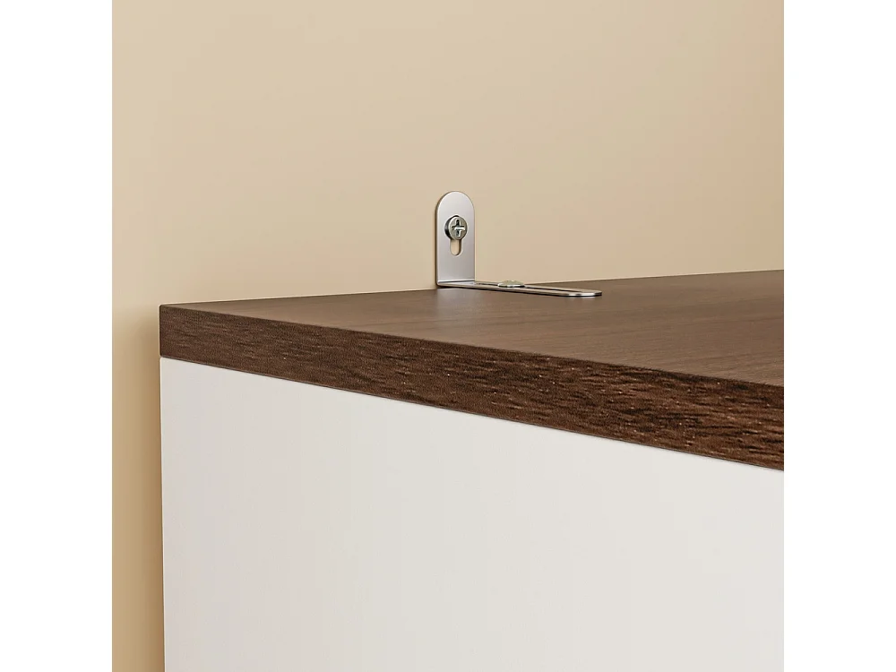 SoBuy Wardrobe Shelf White 55x25x187cm KSB02-W