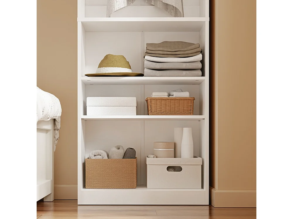 SoBuy Wardrobe Shelf White 55x25x187cm KSB02-W
