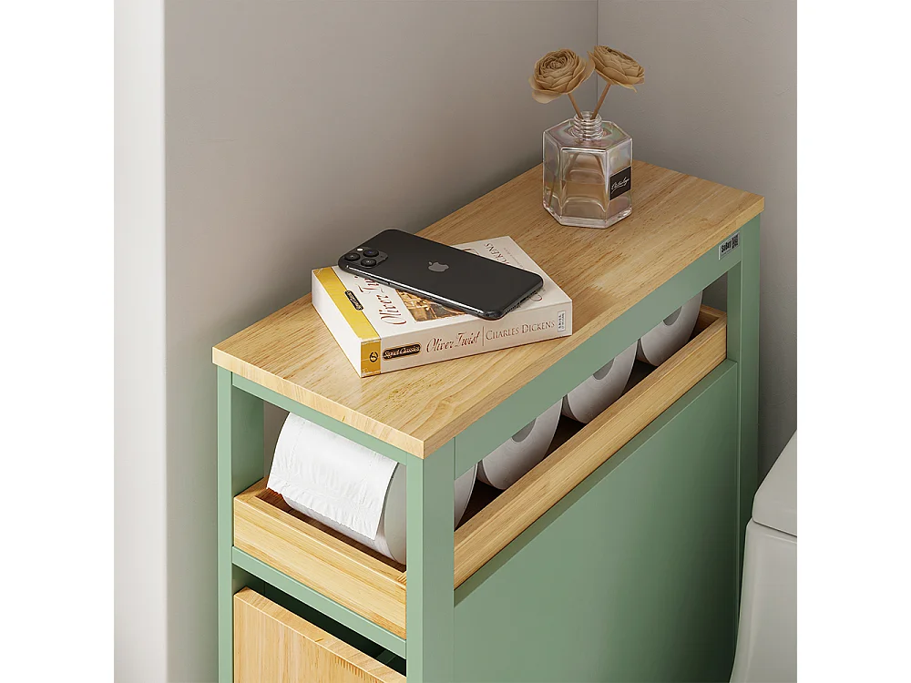 SoBuy Chariot Rangement Tiroir Porte Roulettes Vert 50.5x20x79cm NSR14-GR