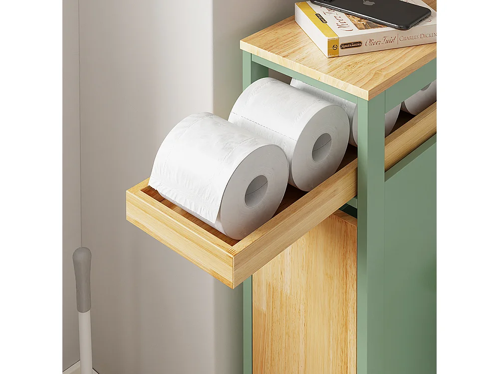 SoBuy Chariot Rangement Tiroir Porte Roulettes Vert 50.5x20x79cm NSR14-GR