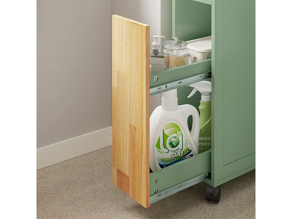 SoBuy Chariot Rangement Tiroir Porte Roulettes Vert 50.5x20x79cm NSR14-GR