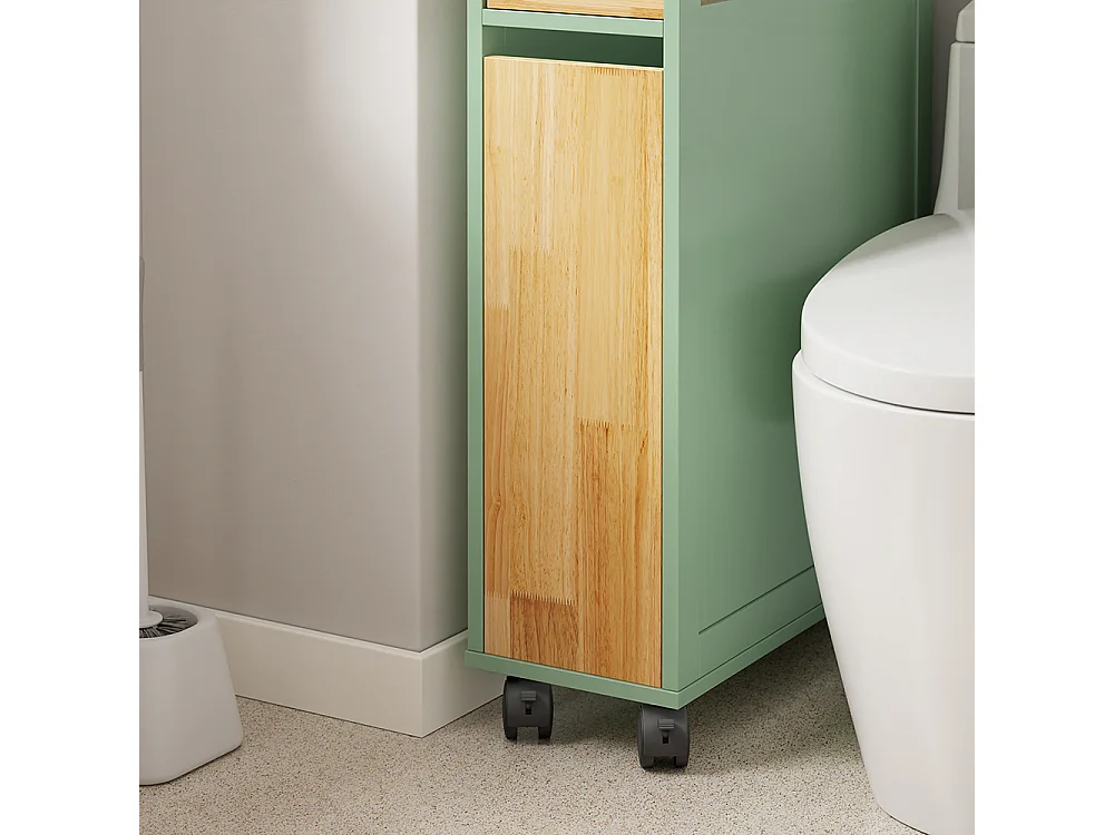 SoBuy Chariot Rangement Tiroir Porte Roulettes Vert 50.5x20x79cm NSR14-GR