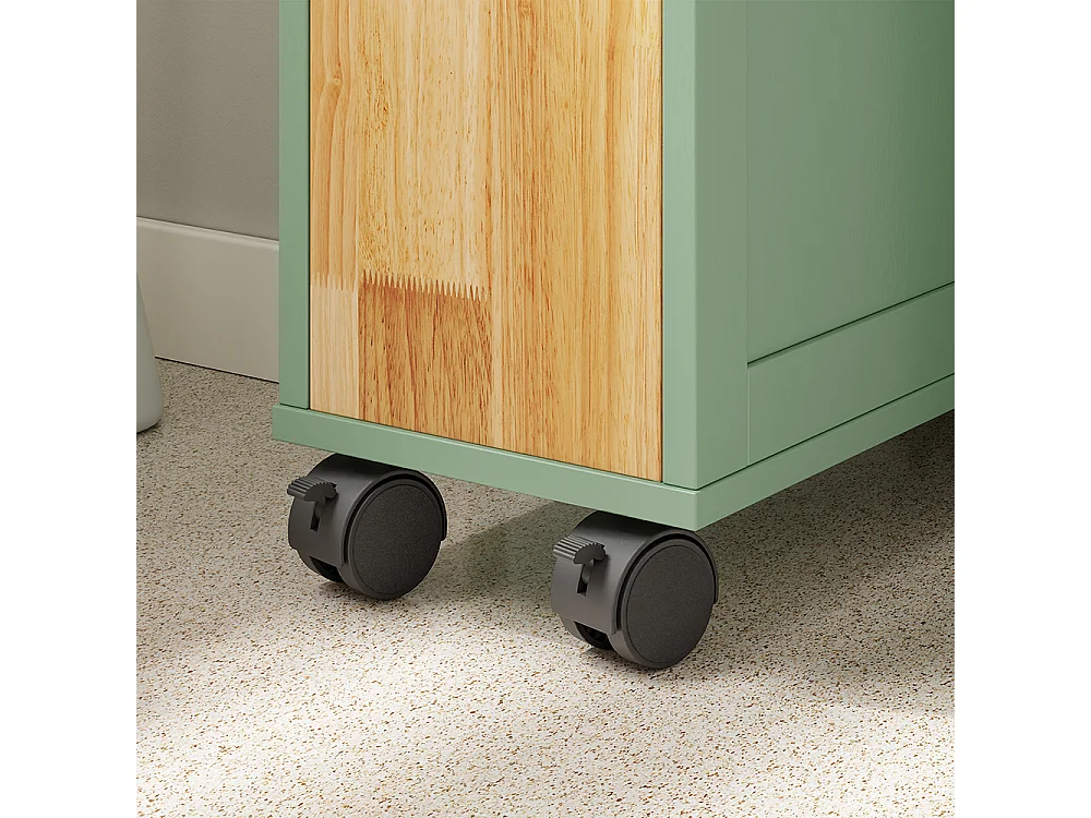 SoBuy Chariot Rangement Tiroir Porte Roulettes Vert 50.5x20x79cm NSR14-GR