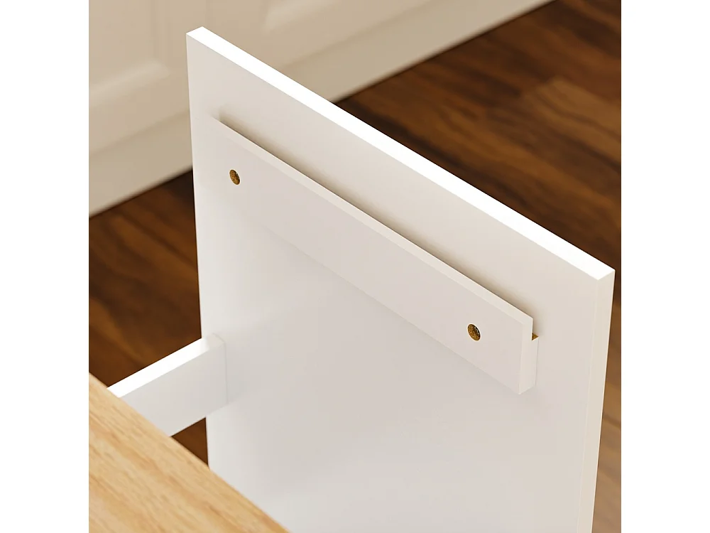 SoBuy Kitchen Sideboard with Drawer and Waste Separation White Light Oak 80x38x90cm FSB111-WN