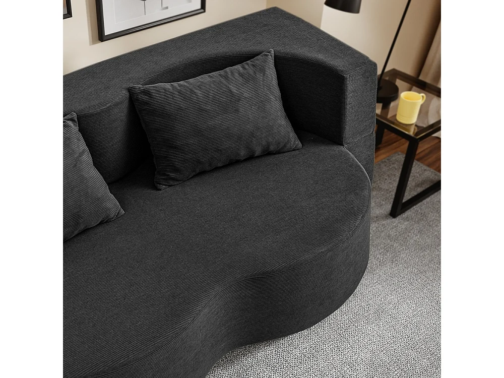 SoBuy Canapé-lit Convertible Noir 177x107x32cm FST101-SCH