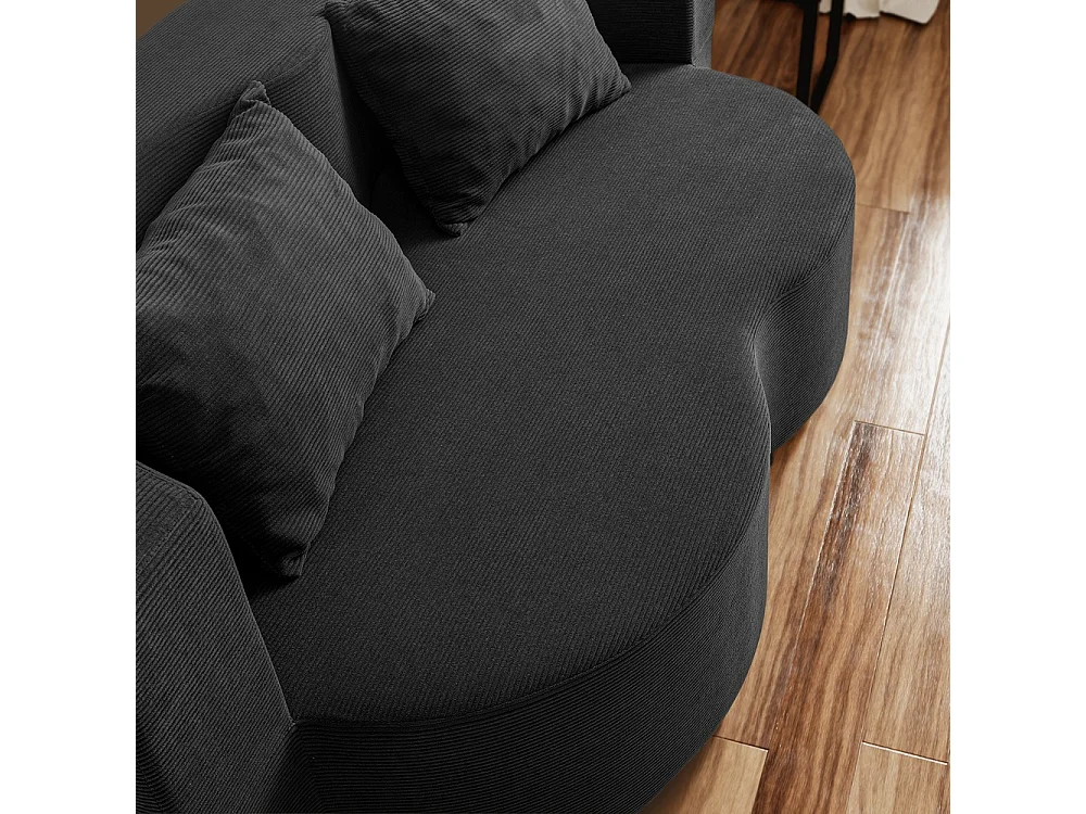 SoBuy Canapé-lit Convertible Noir 177x107x32cm FST101-SCH