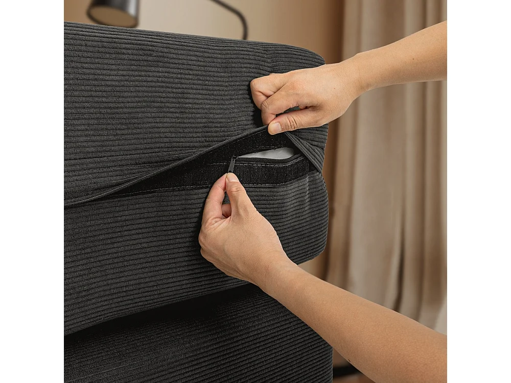 SoBuy Canapé-lit Convertible Noir 177x107x32cm FST101-SCH
