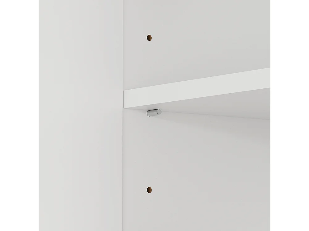 SoBuy Armoire Murale Suspendue 2 Portes Étagère Ouverte Blanc 90x28.5x70cm BZR233-W