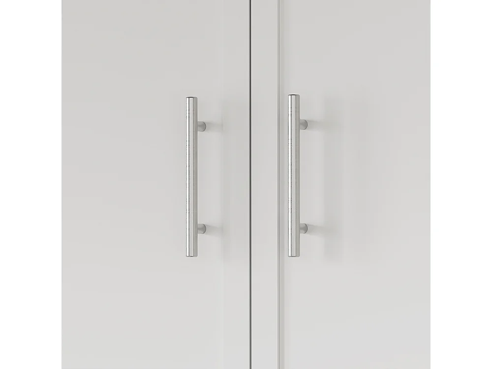 SoBuy Armoire Murale Suspendue 2 Portes Étagère Ouverte Blanc 90x28.5x70cm BZR233-W