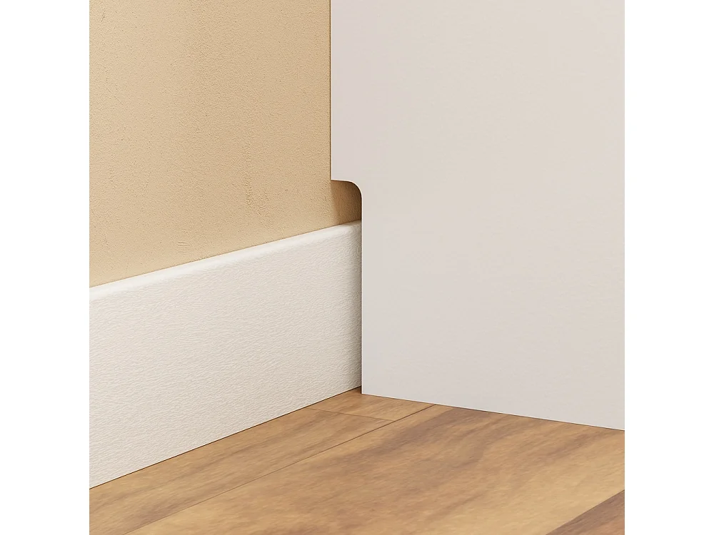 SoBuy Afvalbak-kast met voetpedaal lade Wit Licht Eikenhout 35x25x101.7cm FSB112-WN
