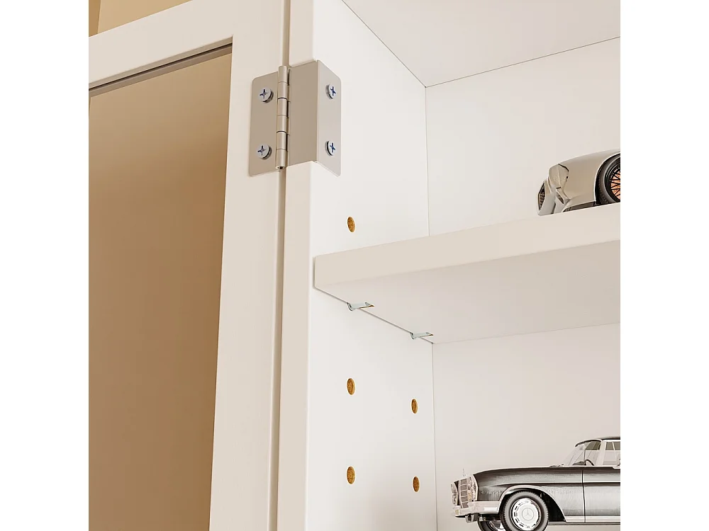 SoBuy Armoire Murale Vitrée Blanc 80x12.2x60cm FSB113-W