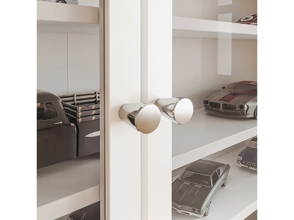 SoBuy Armoire Murale Vitrée Blanc 80x12.2x60cm FSB113-W