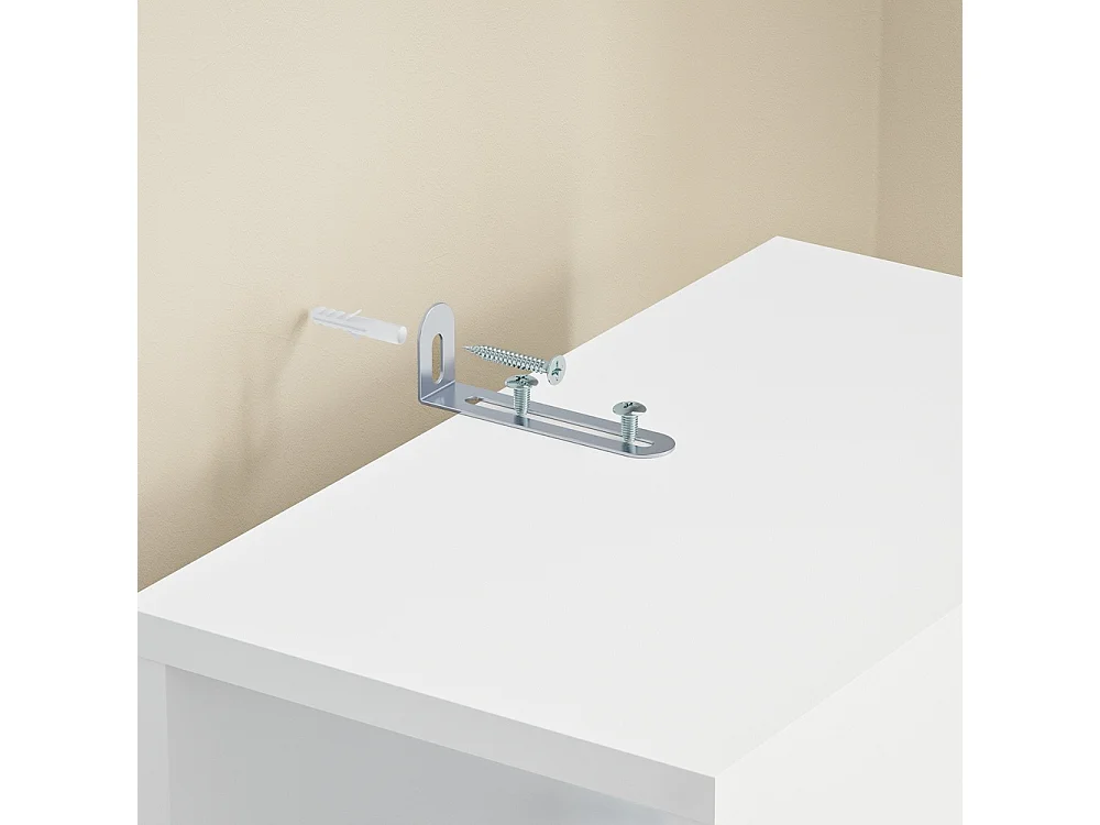 SoBuy Étagère Rangement Vertical Blanc 30x32.5x146.8cm STR14-H-W