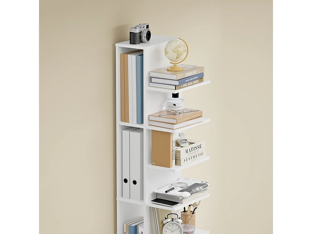 SoBuy Étagère Rangement Vertical Blanc 30x32.5x146.8cm STR14-H-W