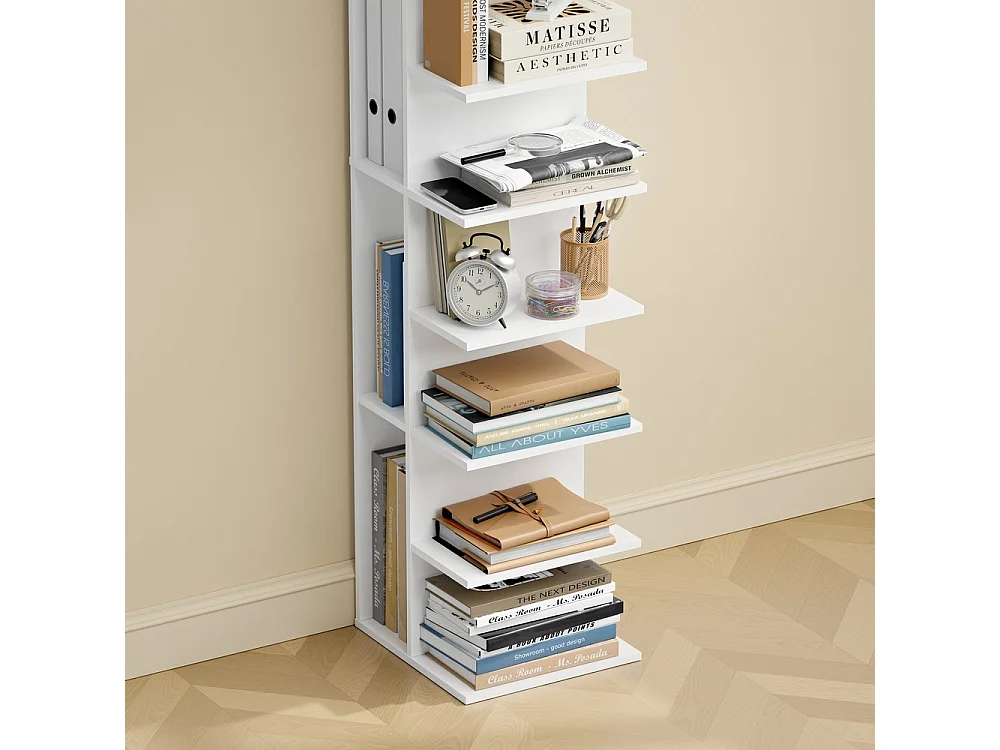 SoBuy Étagère Rangement Vertical Blanc 30x32.5x146.8cm STR14-H-W