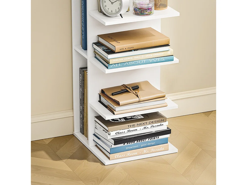SoBuy Étagère Rangement Vertical Blanc 30x32.5x146.8cm STR14-H-W