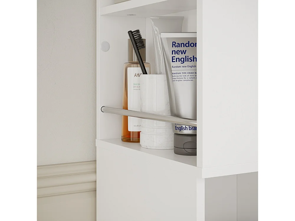 SoBuy Bathroom Cabinet Storage Drawer Door White 30x30x180cm BZR242-W