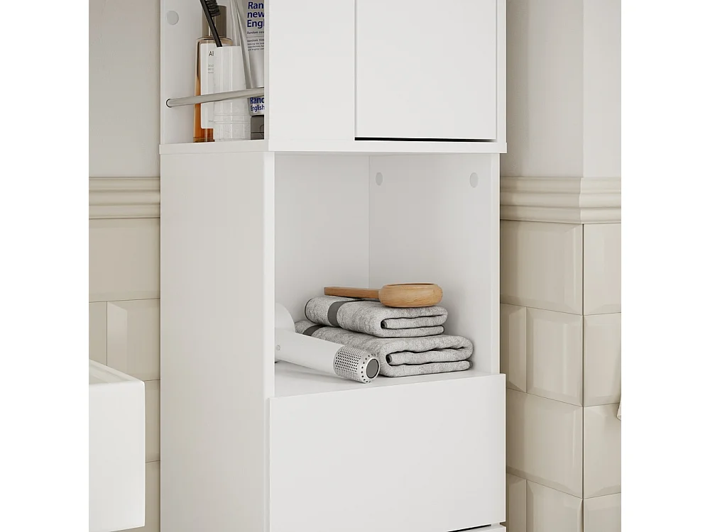 SoBuy Bathroom Cabinet Storage Drawer Door White 30x30x180cm BZR242-W