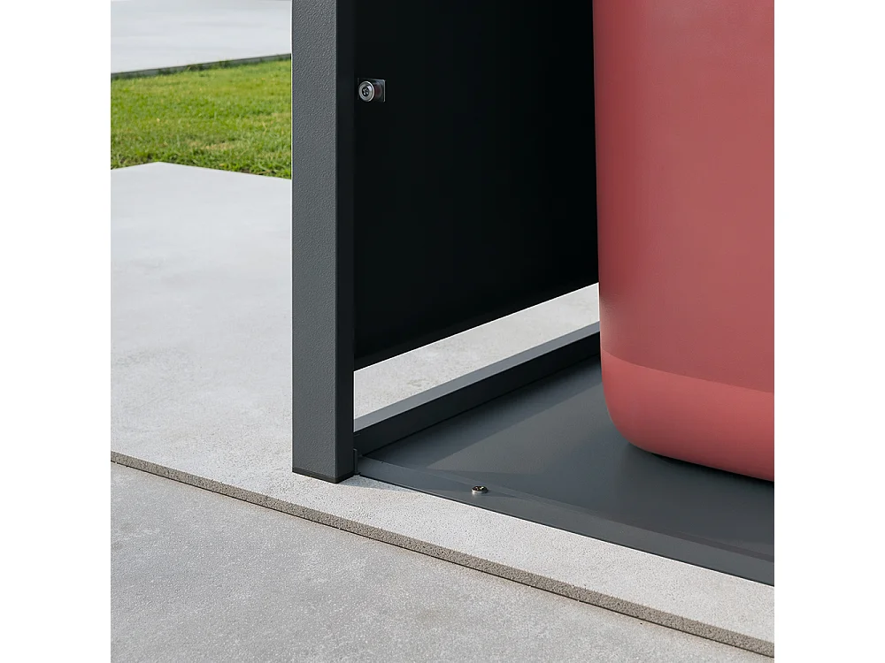 SoBuy Bin Storage Cabinet Door Wheels Dark Grey 69x80x116cm OGS63-DG