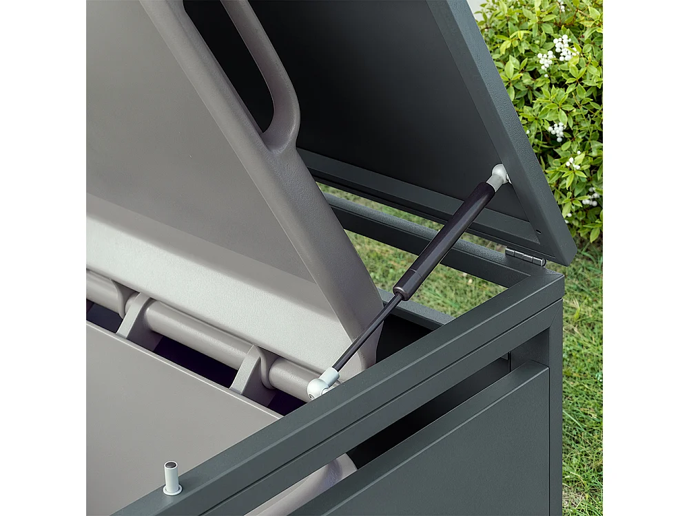 SoBuy Bin Storage Box 2 Door Dark Grey 134x80x116cm OGS64-DG