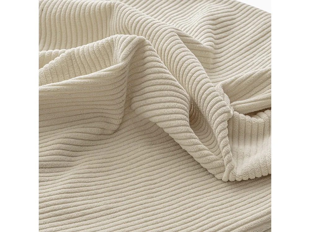 SoBuy Loungesessel with Hocker Cream White 110x125x65cm FST100-MI