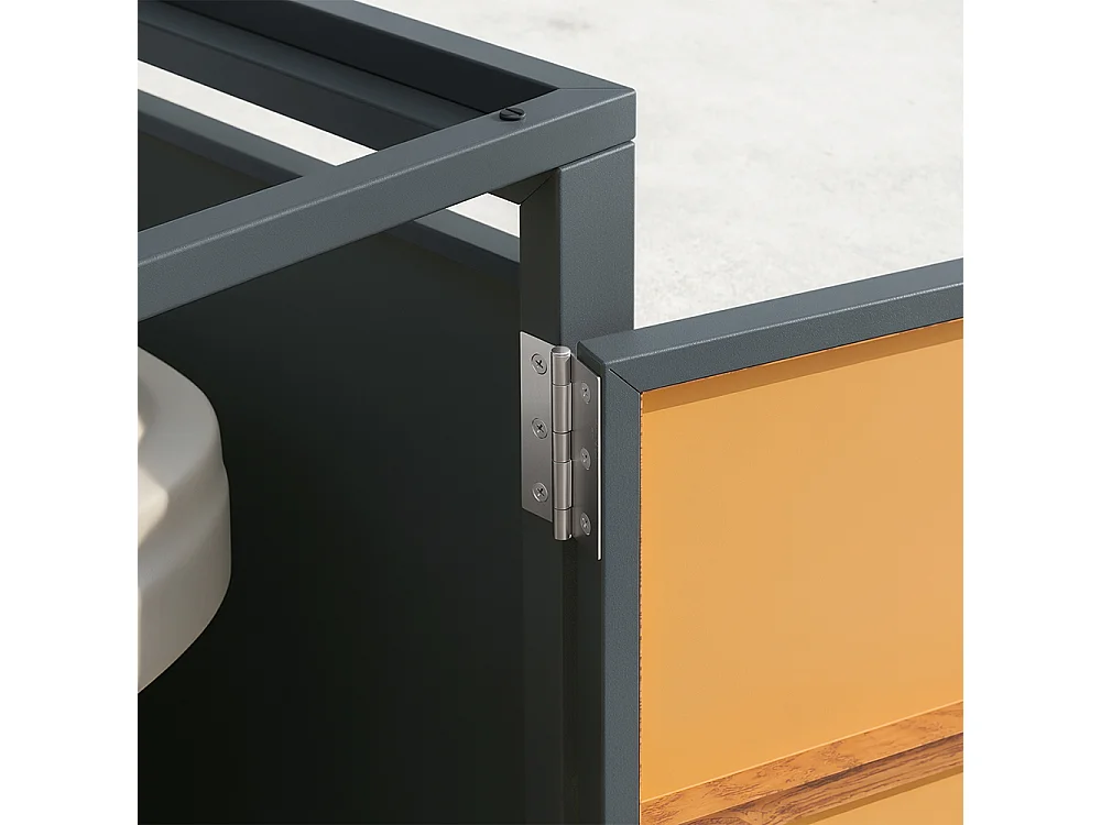 SoBuy Bin Storage Box with Wheels Dark Grey 134x80x116cm OGS64-N