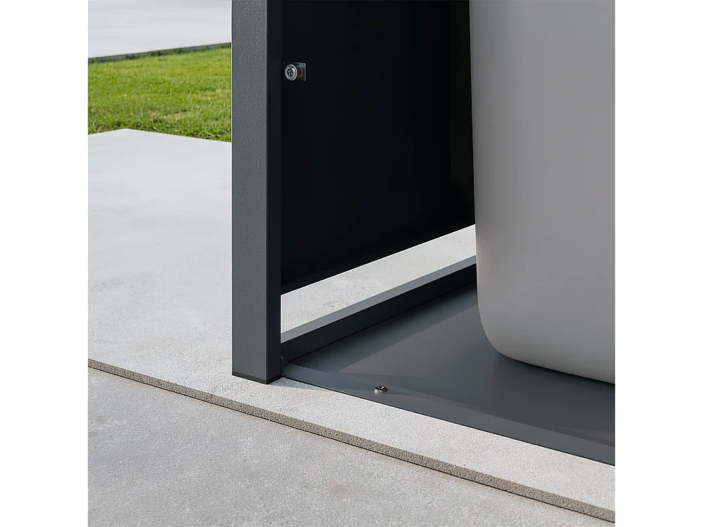 SoBuy Bin Storage Box with Wheels Dark Grey 134x80x116cm OGS64-N