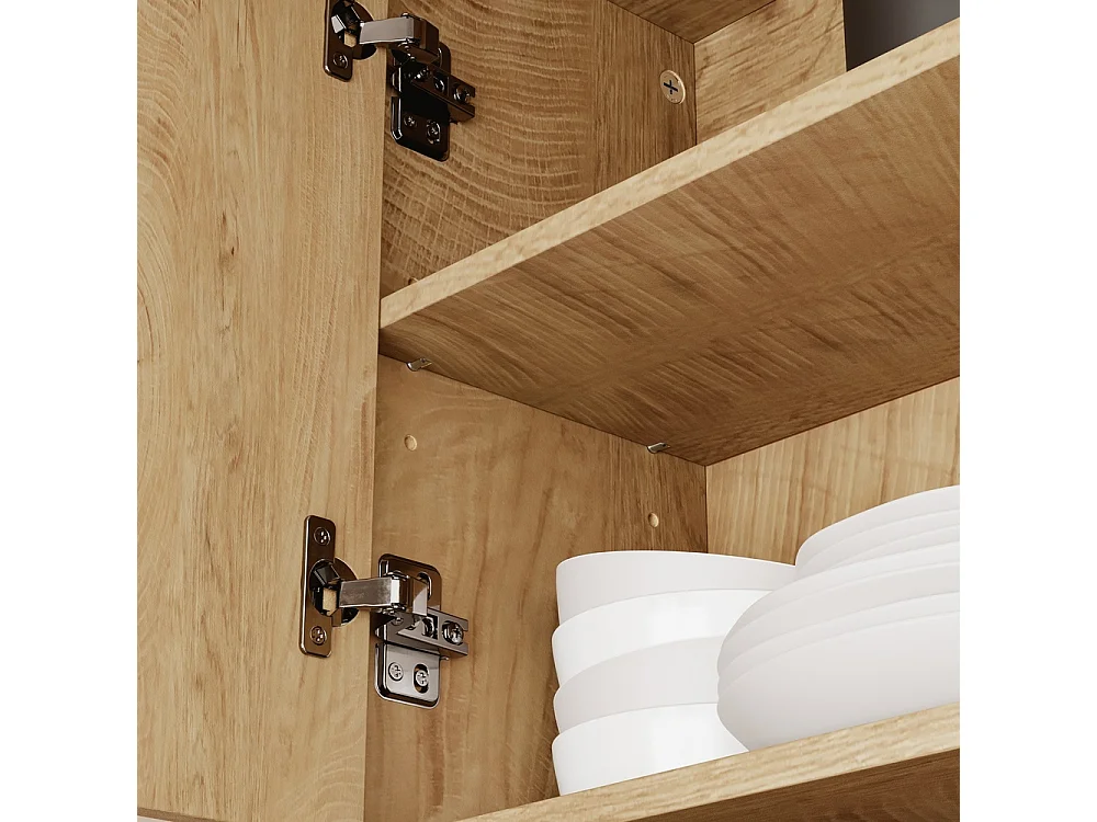 SoBuy Kitchen Sideboard with Drawer Door Shelf Light Oak 100x40x170cm FSB98-L-E-N