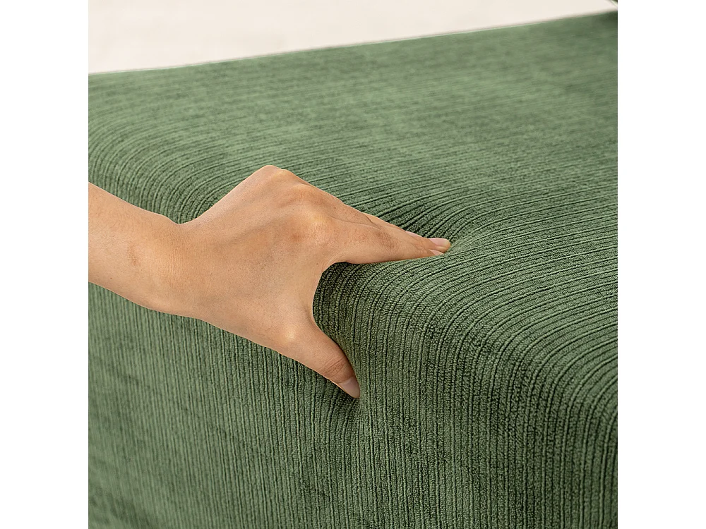 SoBuy Relax Armchair with Ottoman Dark Green 59x74x78cm FST99-SY