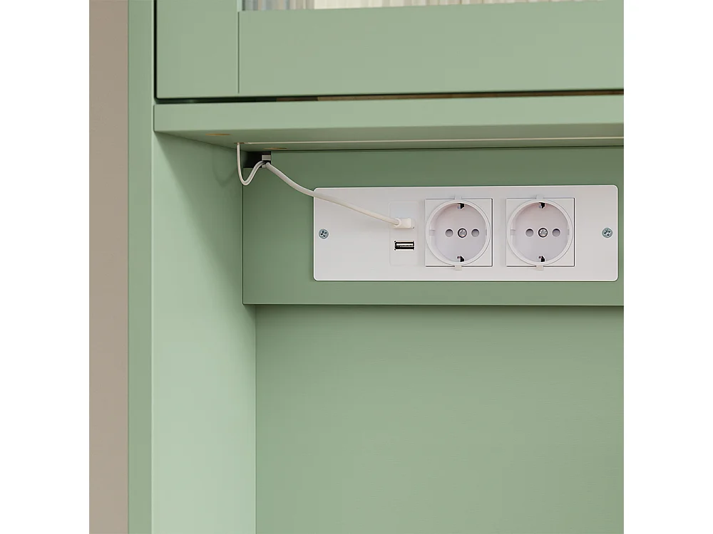 SoBuy Armário de Cozinha com Bancada Porta Gaveta Verde 78x38x180cm FSB108-E-GR