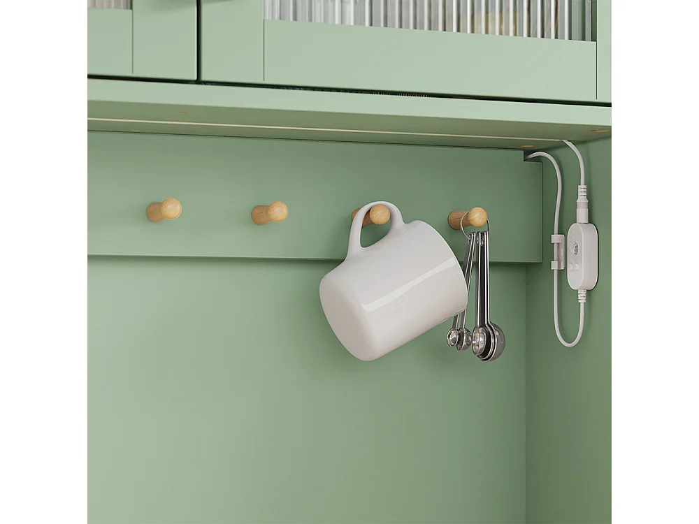 SoBuy Armário de Cozinha com Bancada Porta Gaveta Verde 78x38x180cm FSB108-E-GR