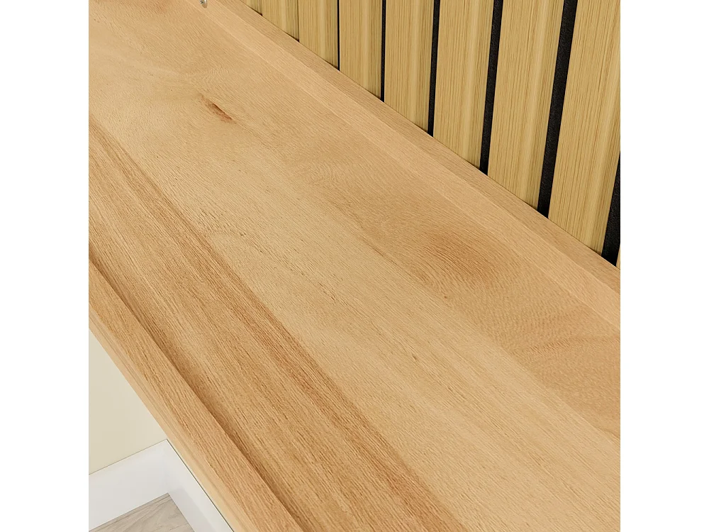 SoBuy Wandregal met planken en haken Hout 120x19x120cm FHK40-N
