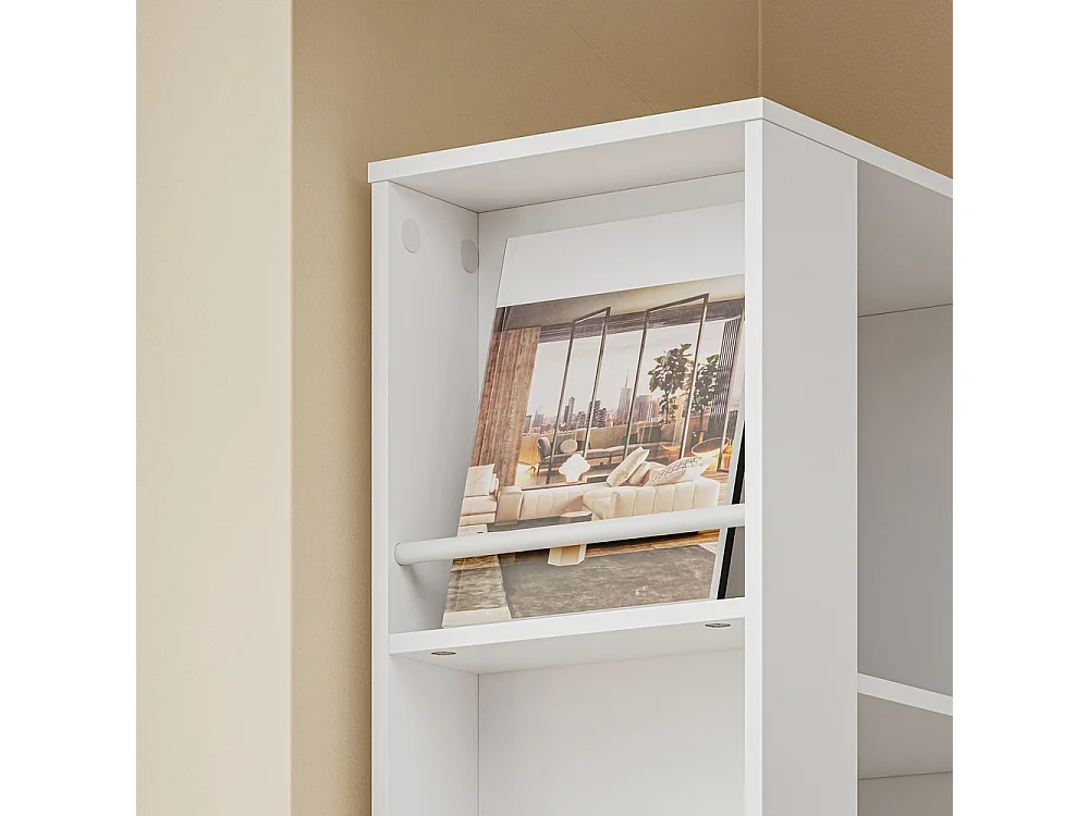 SoBuy Libreria con Cassetti Colore Bianco 28x50x170cm STR15-W