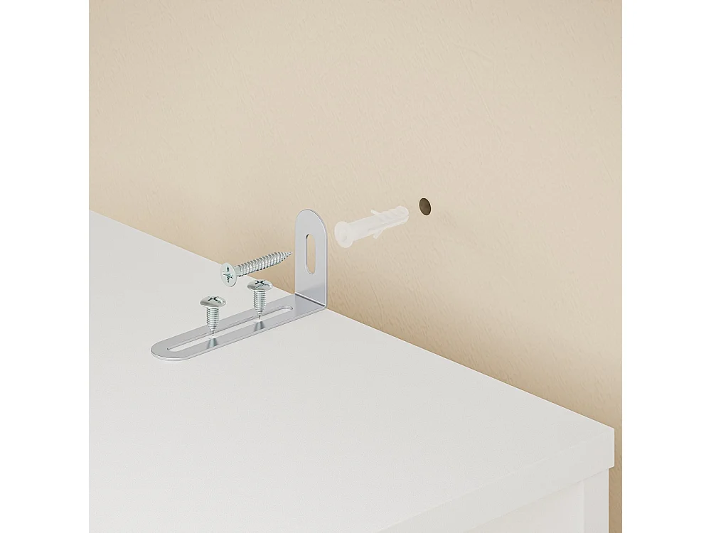 SoBuy Libreria con Cassetti Colore Bianco 28x50x170cm STR15-W