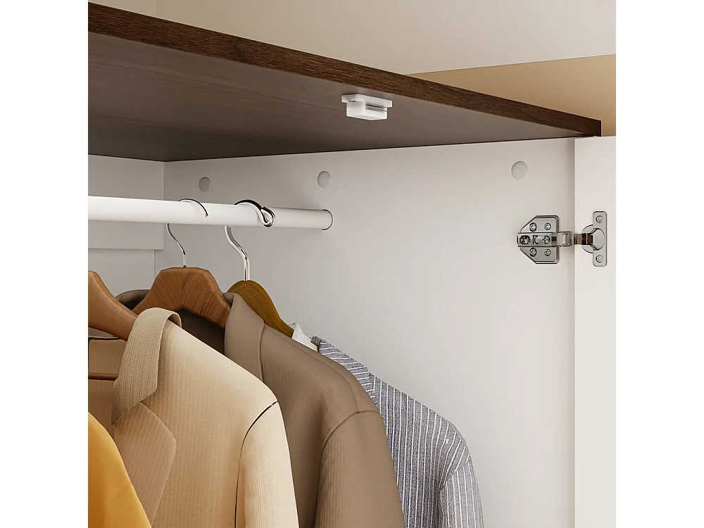 SoBuy Wardrobe Drawer Door White Wood 70x55x187cm KSB04-W