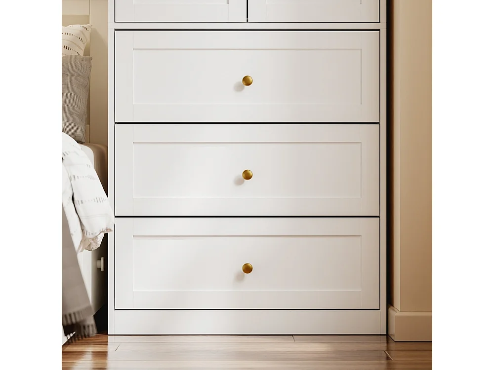 SoBuy Wardrobe Drawer Door White Wood 70x55x187cm KSB04-W